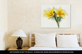 Gallery Wrapped Canvas, Watercolor Painting Yellow Lilies Flower