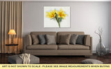 Gallery Wrapped Canvas, Watercolor Painting Yellow Lilies Flower
