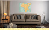 Gallery Wrapped Canvas, Map Of Africa Ghana