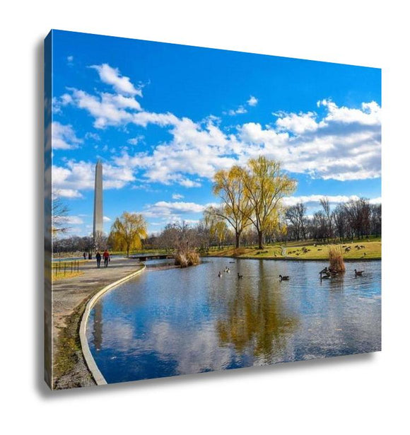 Gallery Wrapped Canvas, Washington Monument From Constitution Gardens Washington Dc USA