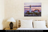 Gallery Wrapped Canvas, A Classic New England Lighthouse The Portland Head Light After Sunset Portland