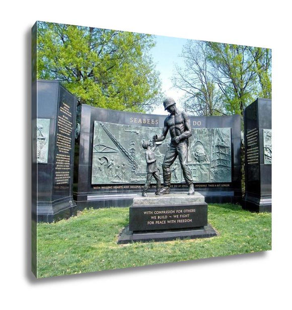 Gallery Wrapped Canvas, The National Seabee Memorial In Arlington National Cemetery Arlington Virginia