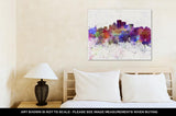 Gallery Wrapped Canvas, Rochester Ny Skyline In Watercolor