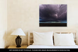 Gallery Wrapped Canvas, Amazing Supercell Lighted Up By Lightnings At Dusk