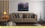 Gallery Wrapped Canvas, Amazing Supercell Lighted Up By Lightnings At Dusk