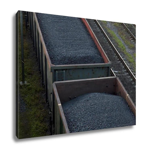 Gallery Wrapped Canvas, Cargo Cars Carrying Coal