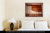 Gallery Wrapped Canvas, Vintage Oklahoma Map