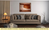 Gallery Wrapped Canvas, Vintage Oklahoma Map