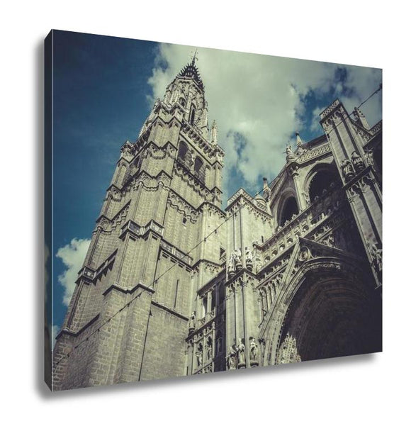 Gallery Wrapped Canvas, Toledo Cathedral Facade Spanish Church