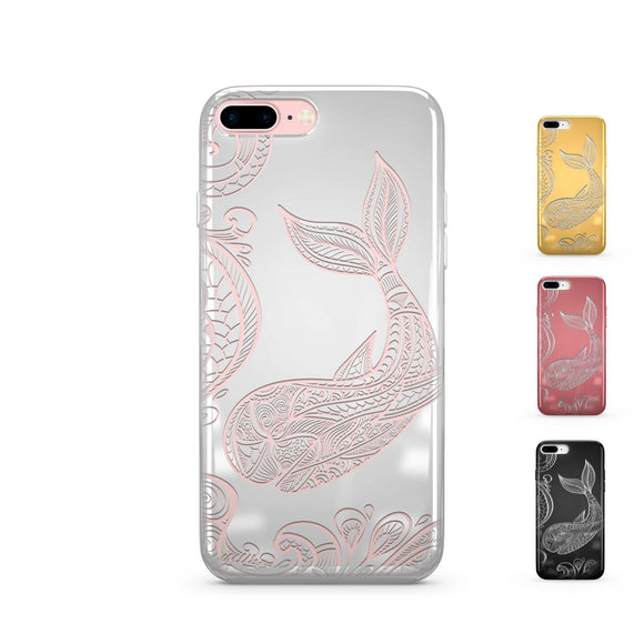 Chrome Shiny TPU iPhone Case Cover - Whale