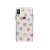 Valentine's Candy Hearts - CLEAR TPU IPHONE CASE / SAMSUNG CASE PHONE COVER