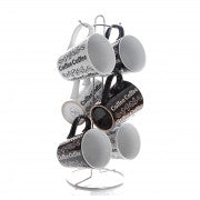 Gibson Home Night & Day 6-Piece Mug Set with Rack