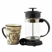 Mr Coffee Caf?? Oasis 2-Piece Glass Coffee Press and Mug Gift Set