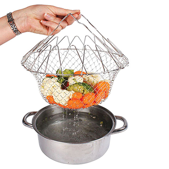 Foldable Fry Basket Kitchen Cooking Tool