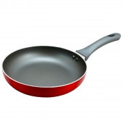 Oster Herscher 9.5 inch Aluminum Frying Pan in Red