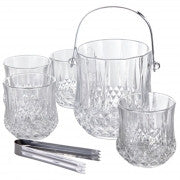 Gibson Home Jewelite 6 Piece Glass Ice Bucket Set