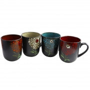 Gibson Home Gardenia Cafe 4 Piece 16 oz. Assorted Mug Set