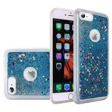 Hybrid Quicksand with Glitter Fused Flexible TPU Case - Light Blue for iPhone 6 Plus/ 6s Plus for iPhone 6 Plus