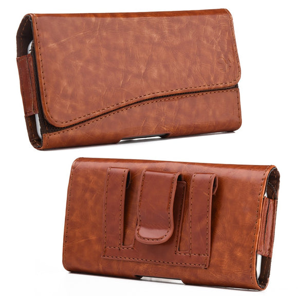 Executive Leather Horizontal Pouch with Belt Clip for iPhone 6 - Brown